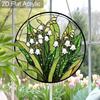 Acrylic Lily of the Valley Suncatcher Stained Glass Effect Window Hanging Ornament Flower Lover Gifts
