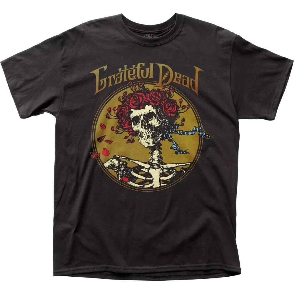Grateful Dead Grateful Skull T Shirt Mens Licensed Rock N Roll Band Tee Black Unisex T-Shirt XXXXL