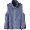Plus Size Jeansweste ärmellos Frühling Sommer und Herbst Frauen Jacke Weste Damen Tops Cowboy Weste