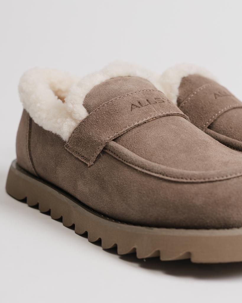 Туфли утепленные женские Allsy 11718 36 бежевые замша шерсть