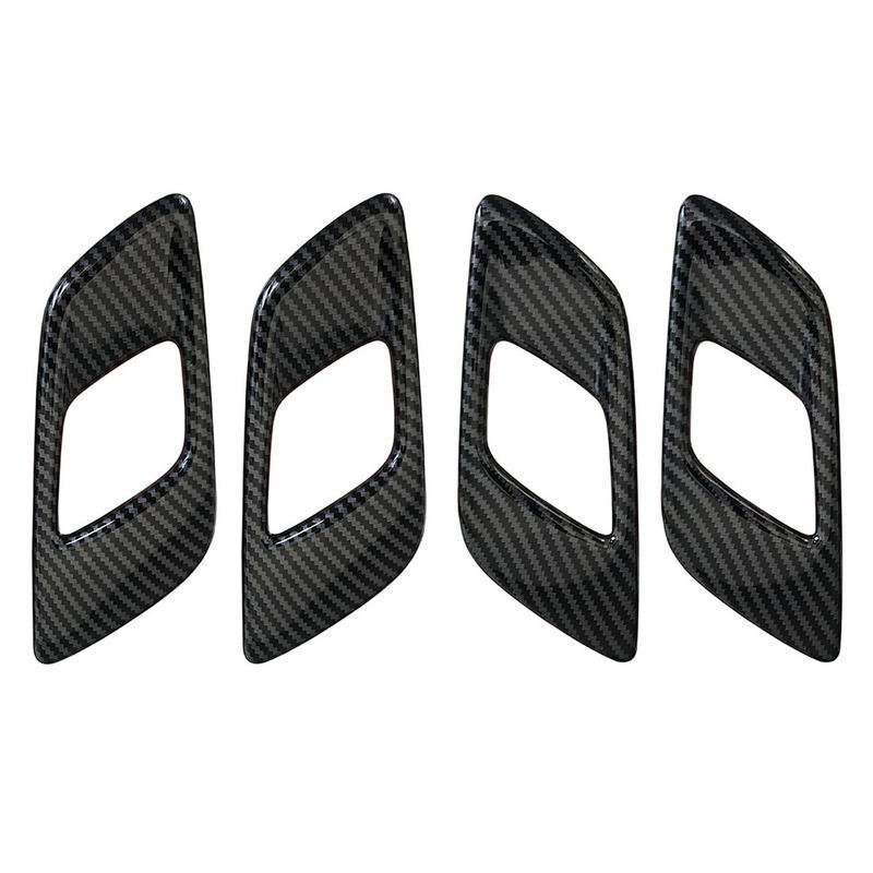 Carbon Fiber Color Door Handle Bowl Decorator Trim Cover Fit for Ford Ranger Everest 2015 2016 2017 2018