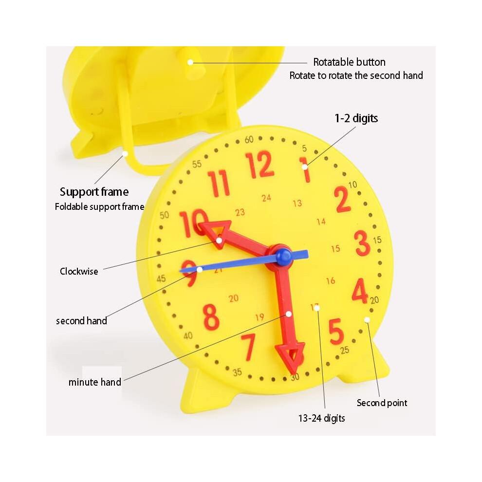 Analog Clocks Time Activity Set for Tactile Learning in Homeschooling - Educational Teaching Tools for Kids