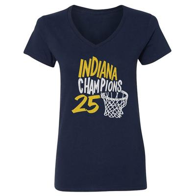 Indiana Hoop Graphic - 2025 Champions Inspired Design Ladies' V-Neck Tshirt Unisex T-Shirt