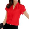 Frauen Hemd Chiffon Bluse Femininas Tops Kurzarm Elegante Damen Formale Büro Bluse Chiffon Hemd Kleidung Neue