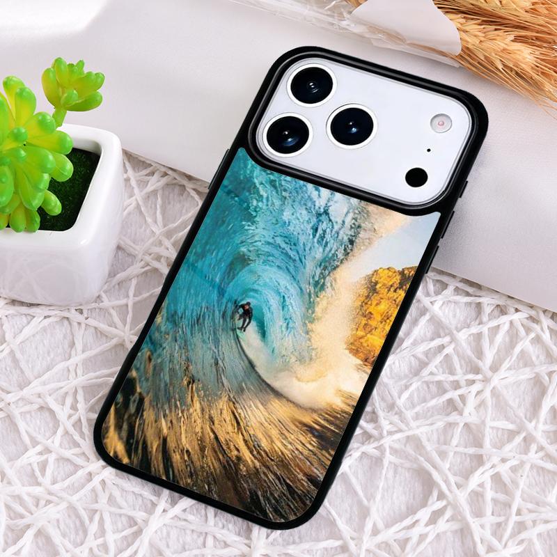 Surfing Wave Shockproof Phone Case for iPhone 17 Air 16e 15 11 12 14 13 Pro Max Cover Coque