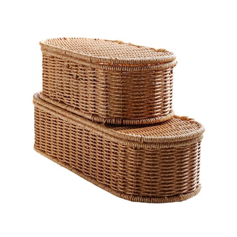 Mehrzweck-Rattan-Handgewebte Aufbewahrungskorb-Designs für Schränke, praktisch für die Heimdekoration und Aufbewahrungslösung