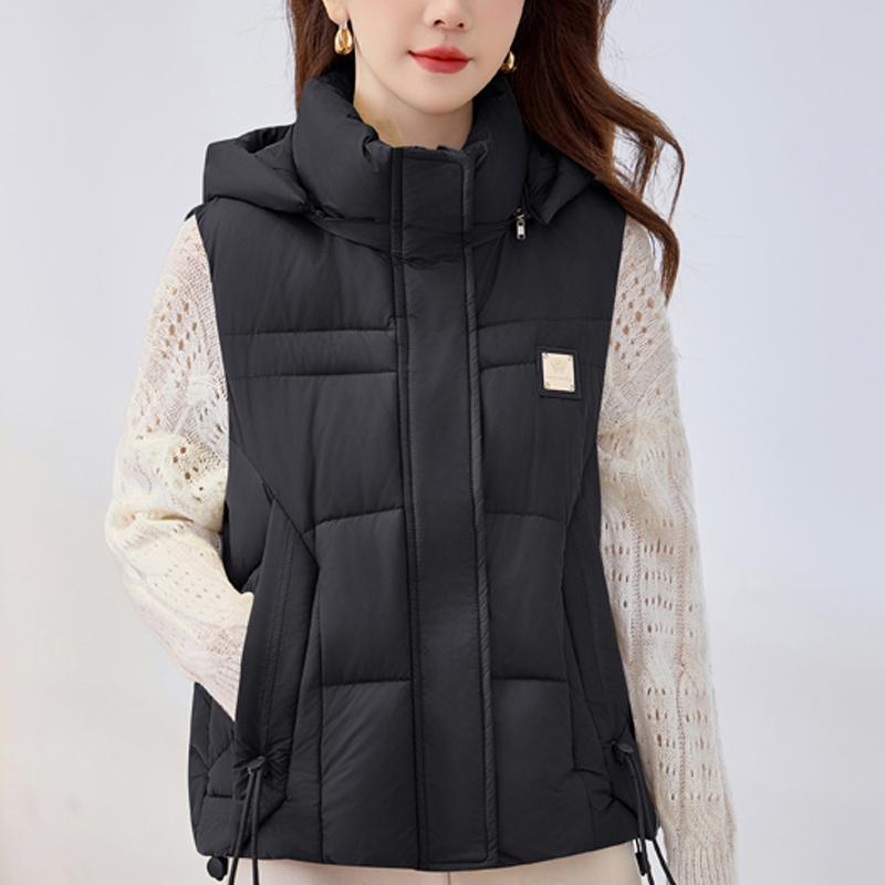 Fashion Winter Women's Vest Hooded Thick Warm Casual Sleeveless Jackets Woman Short Coat