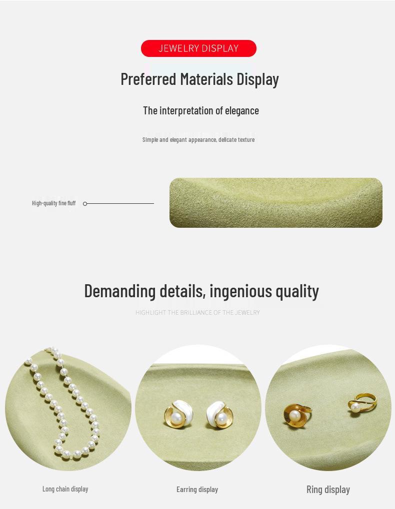 Velvet Jewelry Display and Storage Tray for Necklaces and Rings