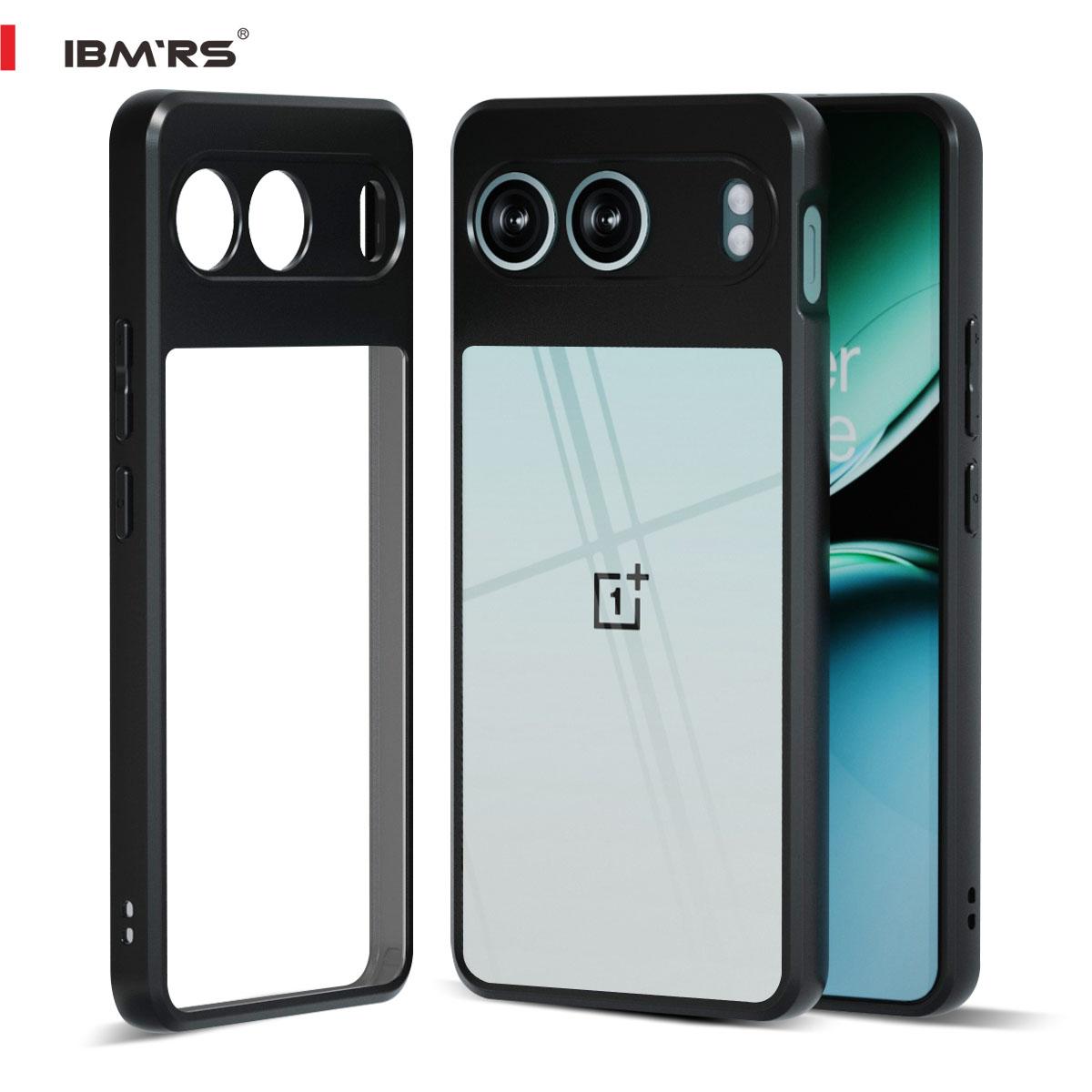 

(В комплекте ремешок на запястье)Чехол IBMRS для OnePlus Nord 4, полупрозрачный матовый чехол Slim Fit, ударопрочный защитный чехол - черный камуфляж transparent прозрачный