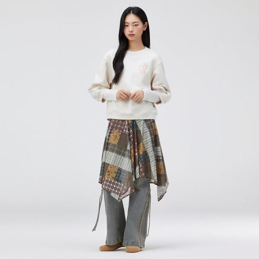 Thursday Island Women Vintage Check Asymmetrical Layered Skirt T262msk901w