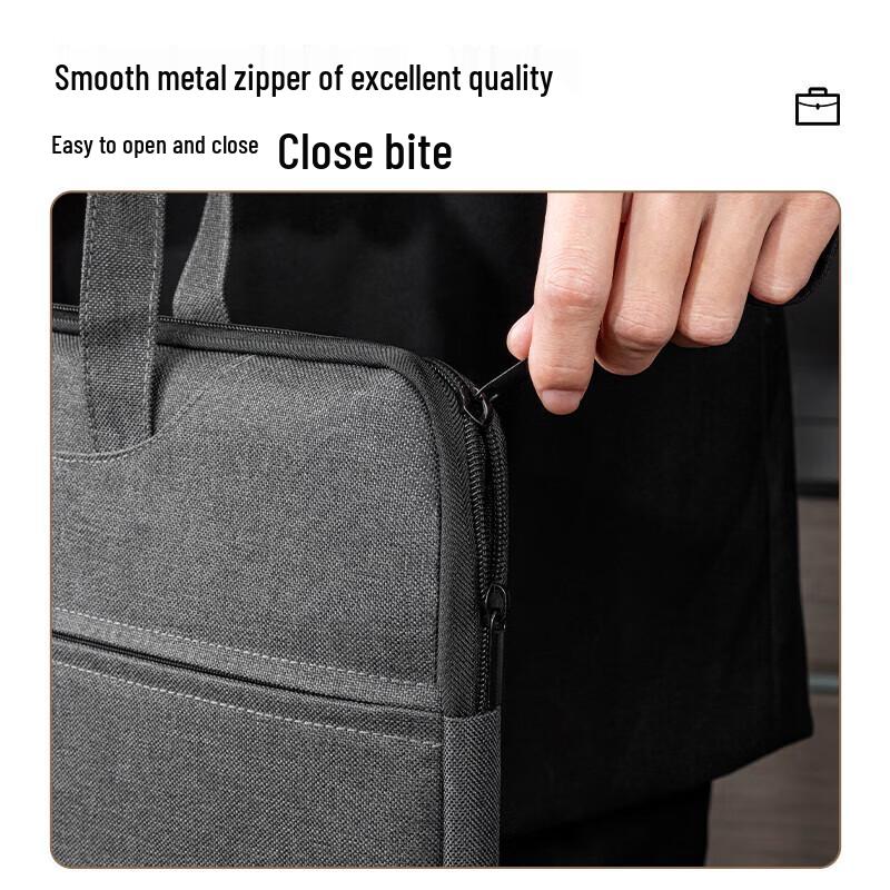 Gureide Men's Portable Zipper Briefcase