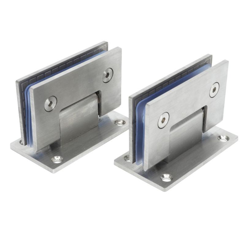 2Pcs Glass Door Hinge Heavy Duty Glass Door 90 Degree Hinges Durable Stainless Steel Bathroom Gate Clamp For Bathroom Toilet