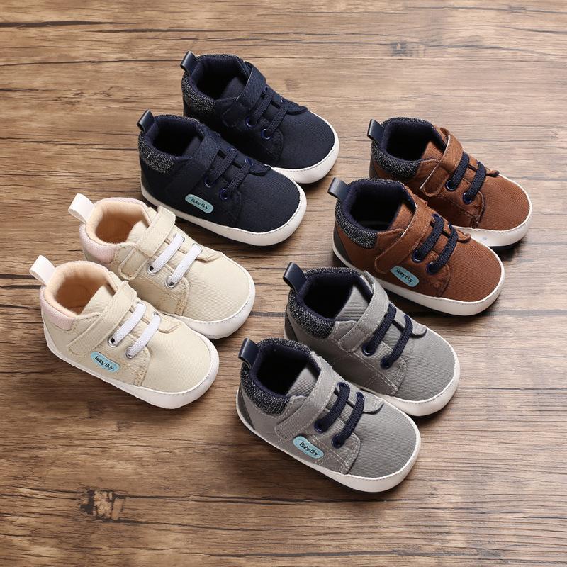 Spring & Autumn Soft Sole Canvas Baby Walking Shoes (0-1 Year, Non-Slip)