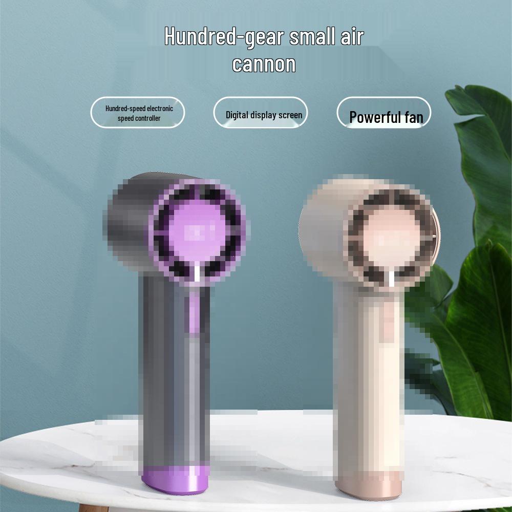 High-Speed 100-Speed Handheld USB Rechargeable Mini Fan