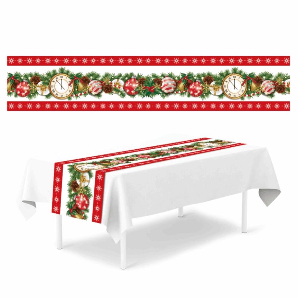 

Красный льняной праздничный декор стола в горошек Рождественские украшения Рождественская скатерть для стола Обеденный стол Type D