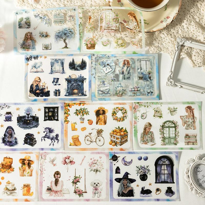 Stickers Book Manor Tour Decorative Decal Seal for DIY Diary Planner Scrapbook Album School Supplies Stationery