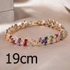 Fashionable Caibao Zircon Women's Bracelet, Buckle Bracelet, Colorful Diamond Shaped, Geometric Full Diamond, Designed Handpiece, High End Style