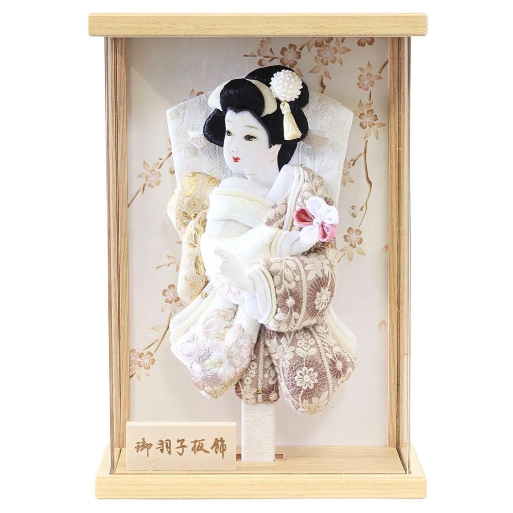 Mio Sakura battledore display plain wood with acrylic K2601 7-inch case, case, 26.2cm high, wall-mountable,