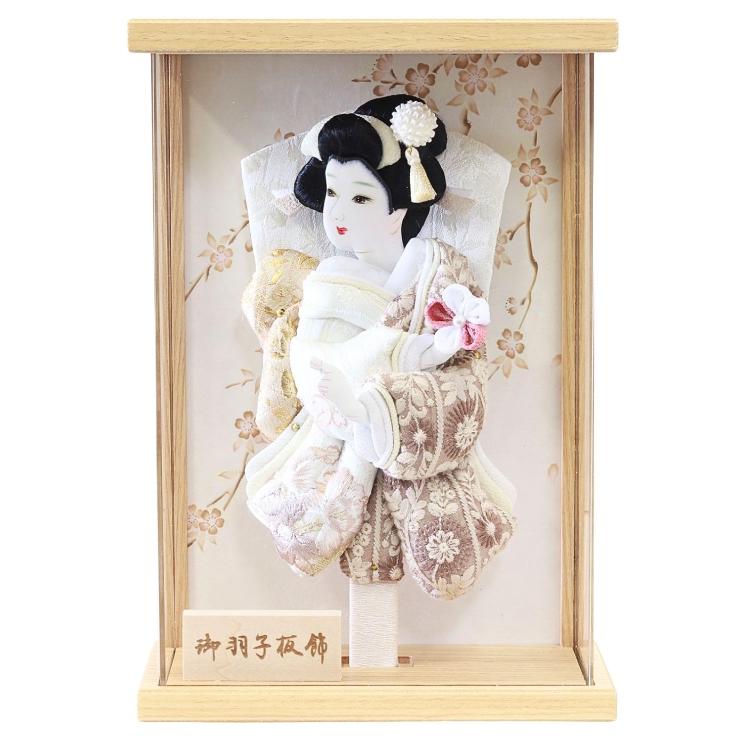 

Мио Сакура баттледор дисплей простое дерево с акриловым K2601 7-дюймовый кейс, кейс, 26,2 см высотой, настенный, бежевый