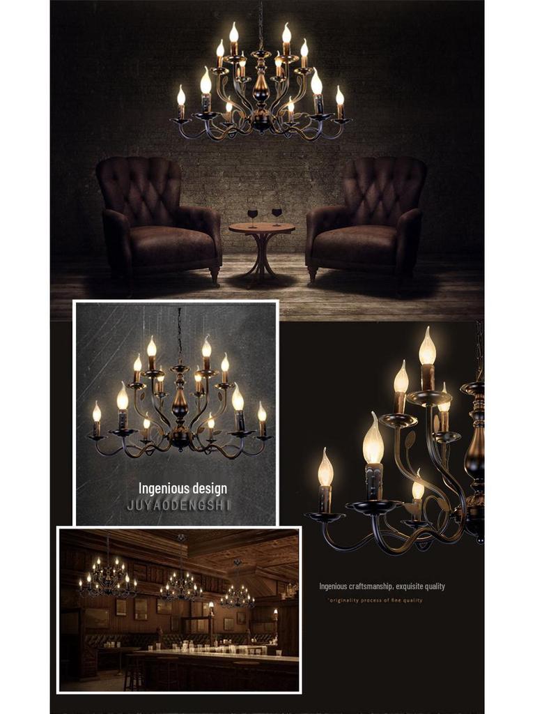 Double Layer Industrial Style Pendant Light for Coffee Shops & Restaurants