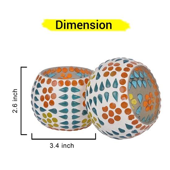 Pachet de 4 suporturi de lumânări votive din sticlă din mozaic turcesc pentru decorațiuni de Crăciun de masă Articole pentru decorațiuni interioare, birou, cadou de Crăciun