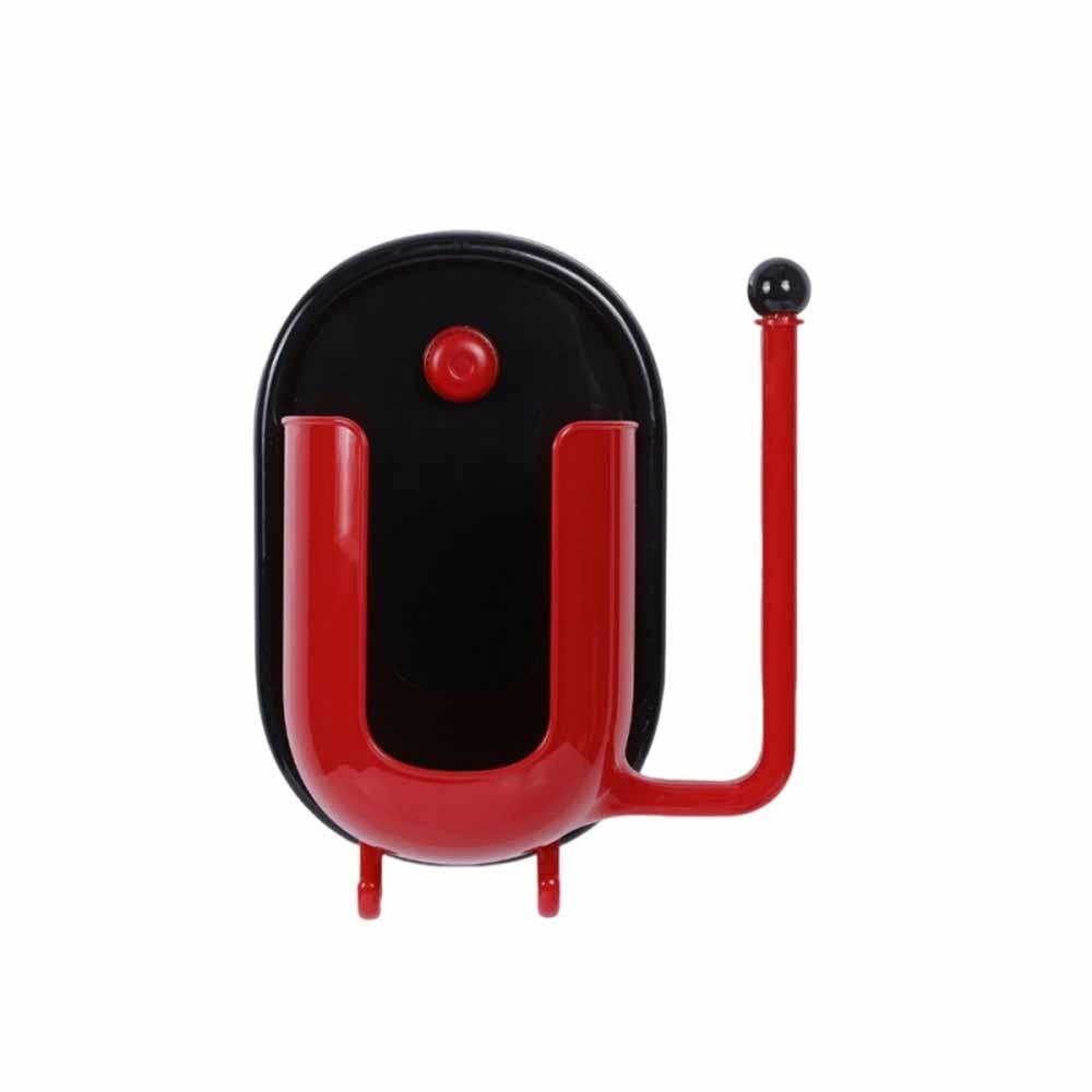 

Multi-Purpose Tissue Storage Rack Plastic Material Wall-Mounted Rack Living Room червоний