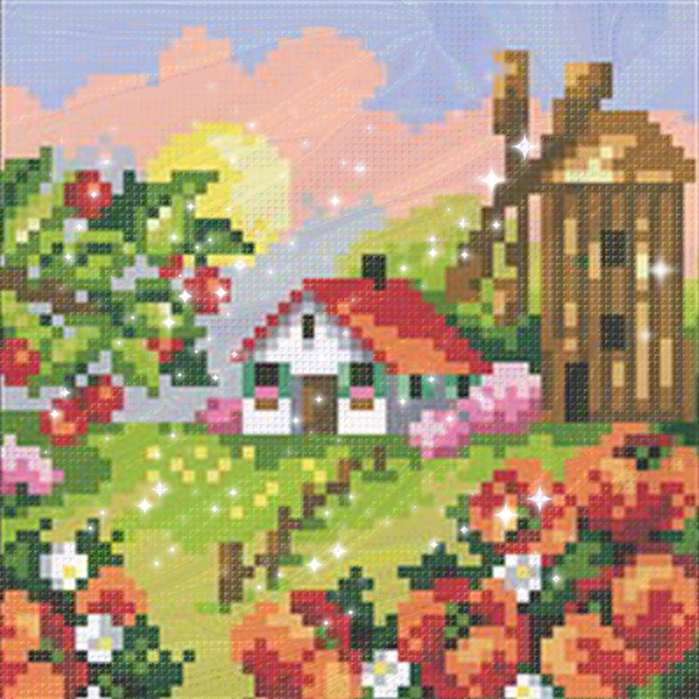 

Полный набор для вышивки крестом с изображением пейзажа из бисера 9CT Home Art Decor