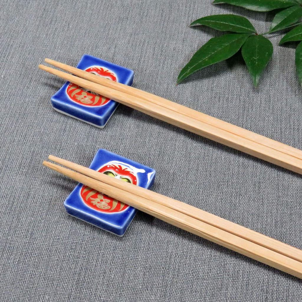 Stylish Kutani Ware Pair Chopstick Rest Daruma Ceramic Cutlery Made In Japan Set, Rest,