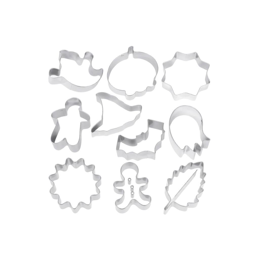 10-Piece Tool Set with Stainless Molds for Home Baking and Kitchen Use