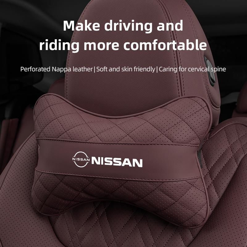 Car Headrest/Lumbar Support Car Neck Pillow Waist Cushion For Nissan Qashqai J10 J11 Navara Juke GTR 350z Patrol Leaf X-trai