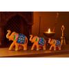 Paper Mache Elephant Showpiece for Enhance Home Decor - Yellow (Set of 3), Traditional, Artistic, Home Decor