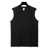 230g Pure Cotton Sleeveless Round Neck Sports Vest - Fitness & Basketball Training Top with Printed Logo.