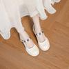 Retro thick heel Mary Jane shoes women's 2025 spring and summer light mouth word with French high heel single shoes round head small leather shoes wo