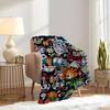 1pc Cuphead",Mugman",Art" Digital Print Flannel Blanket - Contemporary Style, Suitable for All Seasons, Perfect for Home, Travel, or Camping