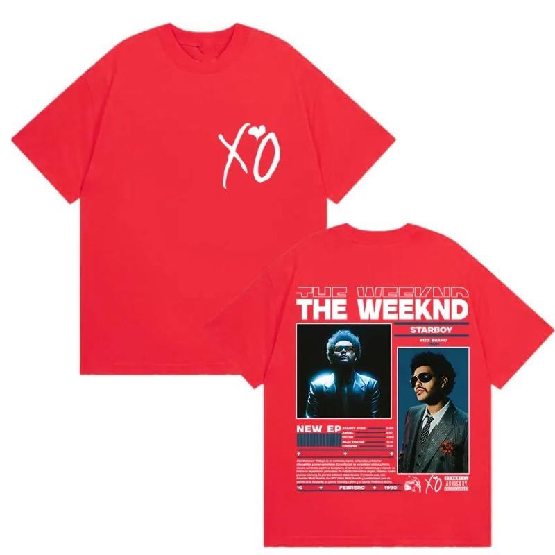 Rapper THE WEEKND STARBOY XO Tour 2026 Retro Graphic T Shirts Men's Fashion Hip Hop Oversized Cotton T-shirt Man Fans Streetwear