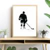 Black White Ice Hockey Helmet Minimalism Sports Quote Posters and Prints Canvas Printing Wall Art Picture for Living Room Decor