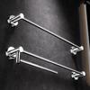 Wall-Mounted Chrome Rotating Double Towel Bar