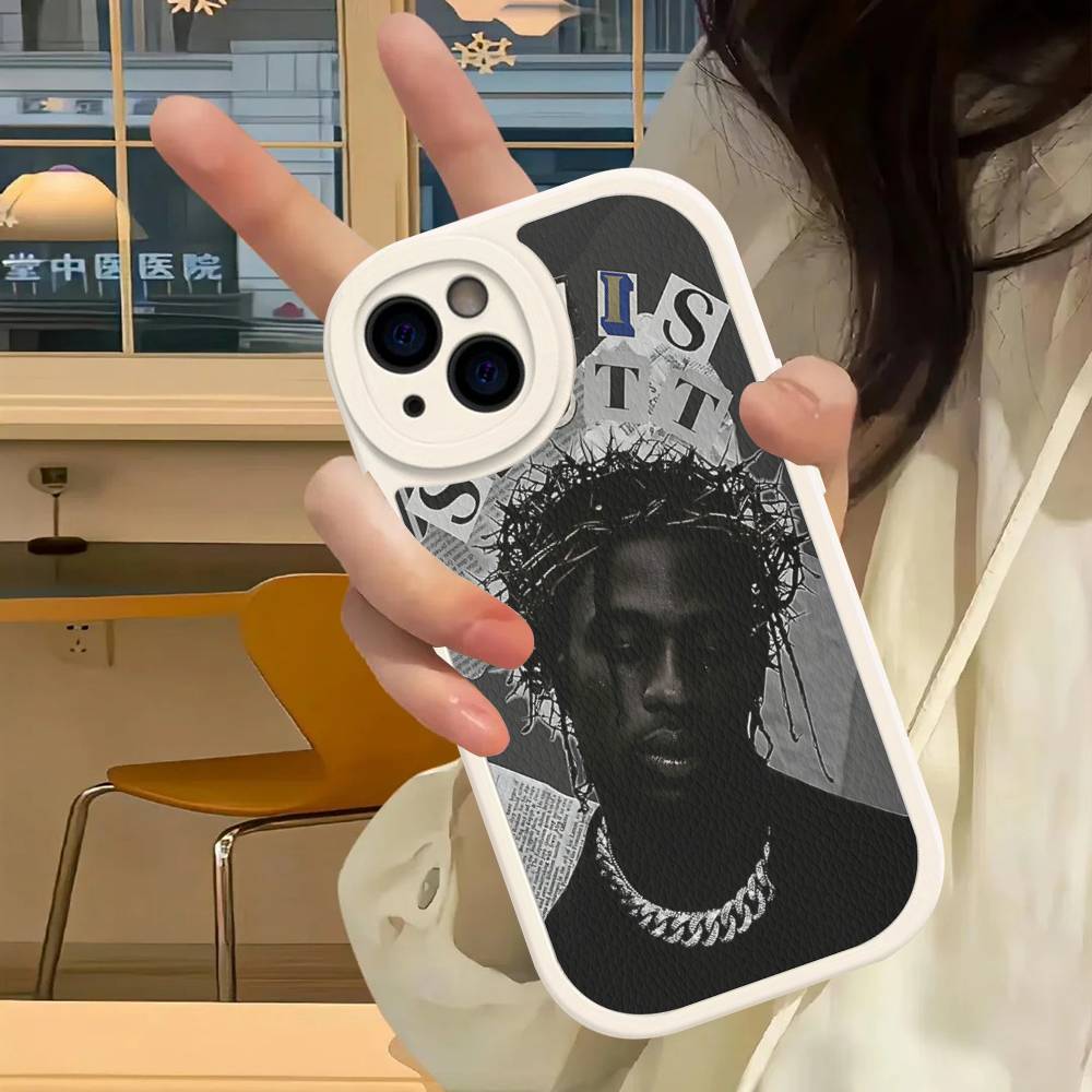T-Travis S-ScottS Singer For IPhone 16 15 14 13 12 11 Pro Max Plus Leather Phone Cover
