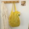 Lightweight Cotton Grocery Bags Portable Reusable Organizer Handbag Breathable Mesh Rope Mesh String Bag Fruit Vegetable Storage