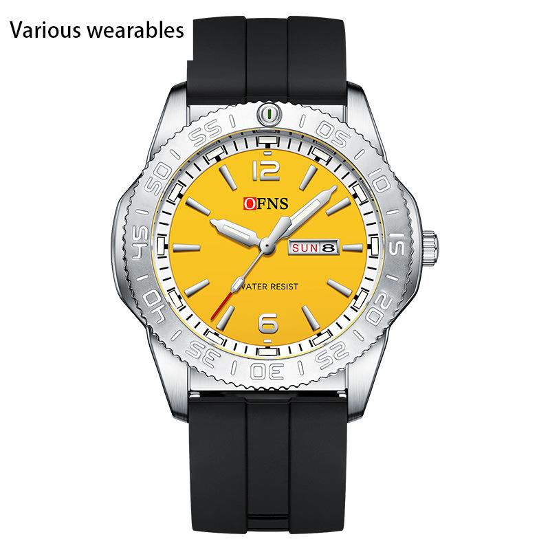 

Кварцевые часы для студентов с двойным календарем, классические простые барные весы для ногтей, водонепроницаемые кварцевые часы