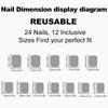Ready-made press-on nails, simple solid color manicure, short false nails, 24-piece set