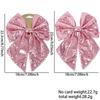 Sequin Christmas Elegant Bow Ornaments For Vibrant Holiday Decor Parties And