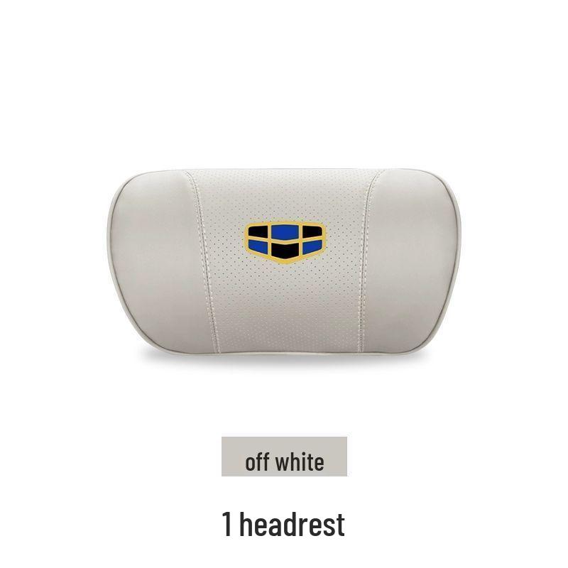 Geely Car Headrest and Lumbar Support Pillow - Genuine Leather Neck Protection for Xingyue L, Xingrui, Icon, Boyue I, and Binyue models.