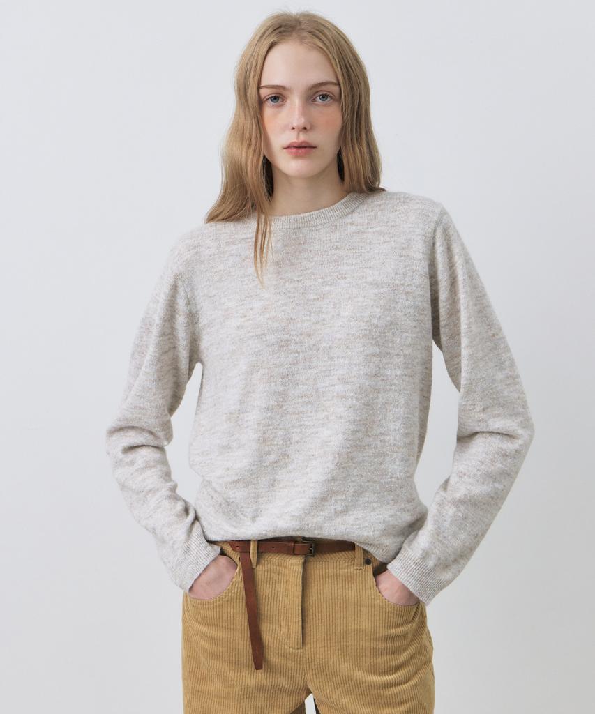 CITYBREEZE Wool Soft Round Neck Knit_4 Colors