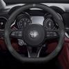 Für Giulia Tonale Stelvio Giulietta Mito Milano Gloria Auto Kohlefaser Wildleder Anti-Rutsch Lenkradabdeckung