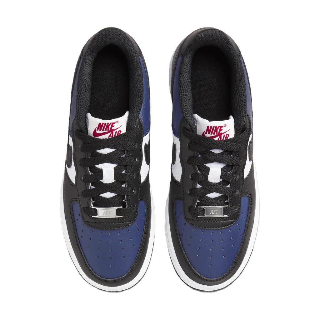 Nike Zapatillas para Niños Air Force 1 GS Malla Azul Marino Medianoche Negro Azul Blanco Rojo Universidad HJ9201-400