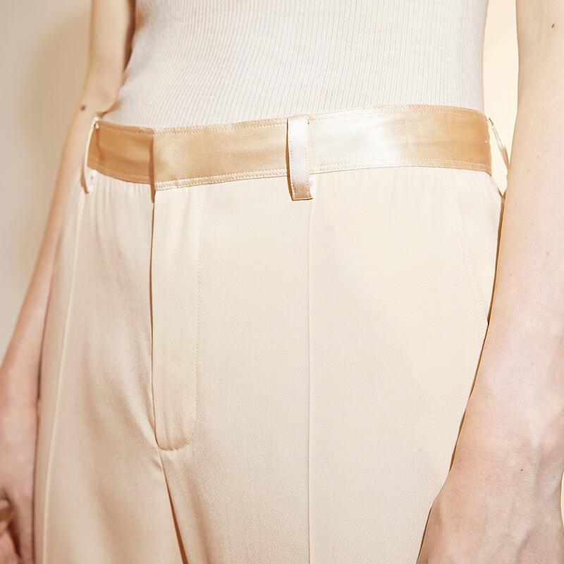 Less Silk Blend Tapered Cropped Pants