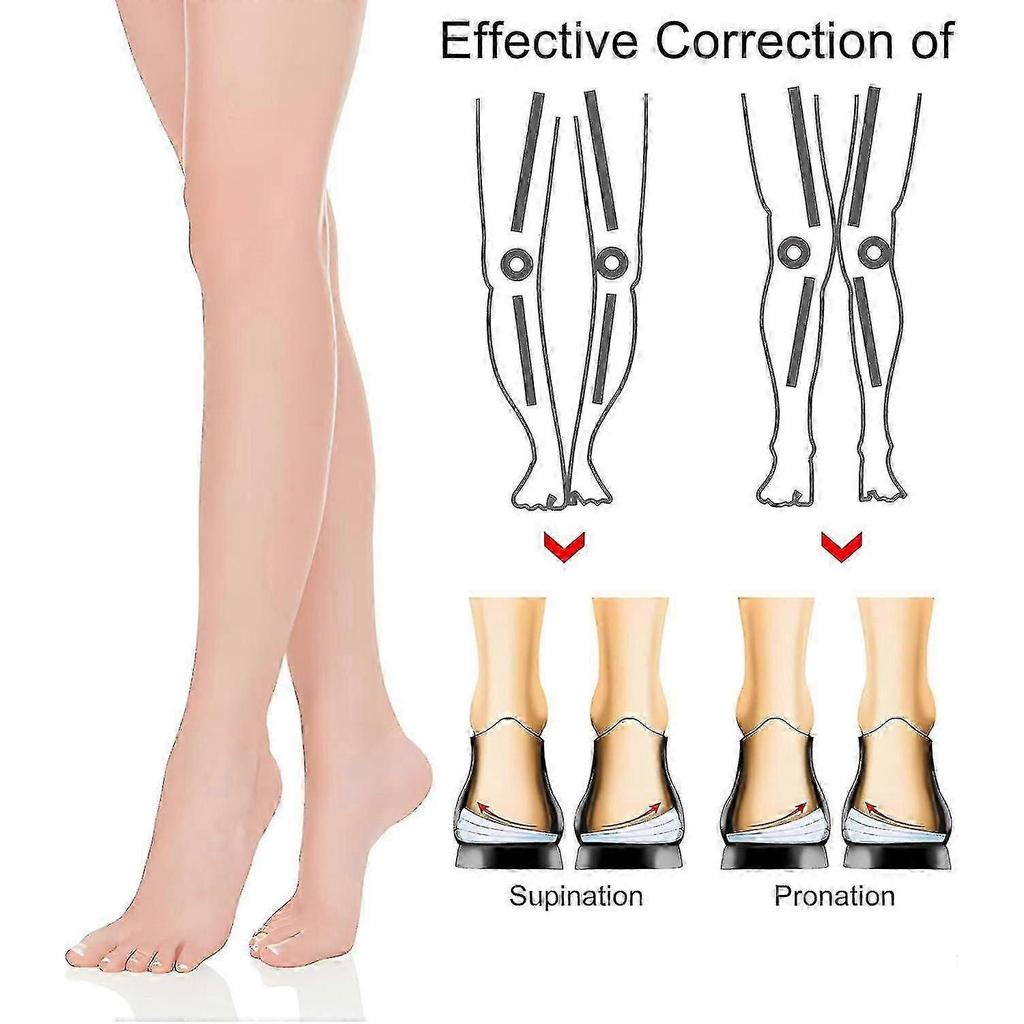 2/3 Layer Adjustable Orthopedic Heel Lift for Supination & Over-Pronation Correction Medial & Lateral Heel Wedge Inserts for Knee Pain, Bow Legs