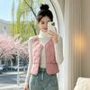 New vest women's autumn and winter new thickened warm inner wear vest slim fit short V-neck sleeveless vest