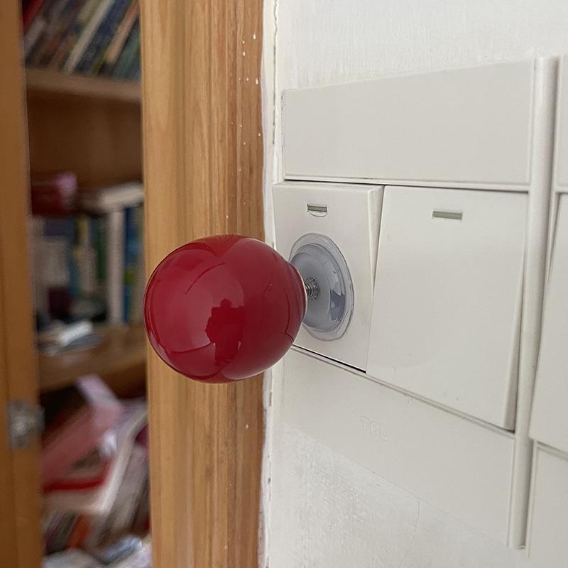 1PC Ceramic Handle Simple Colorful Single Hole No Punch Handle - for Wardrobe Drawer Cabinet Handle Bottle Cap Carry Handle